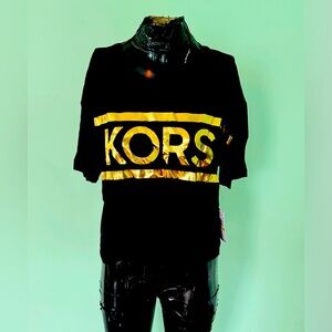 Michael Kors Short Sleeve Crop Top